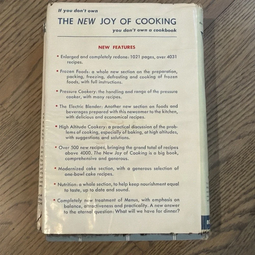 THE JOY OF COOKING Irma S. Rombauer HC/DJ ~ 1931 Edition 1953 Printing + Cover
